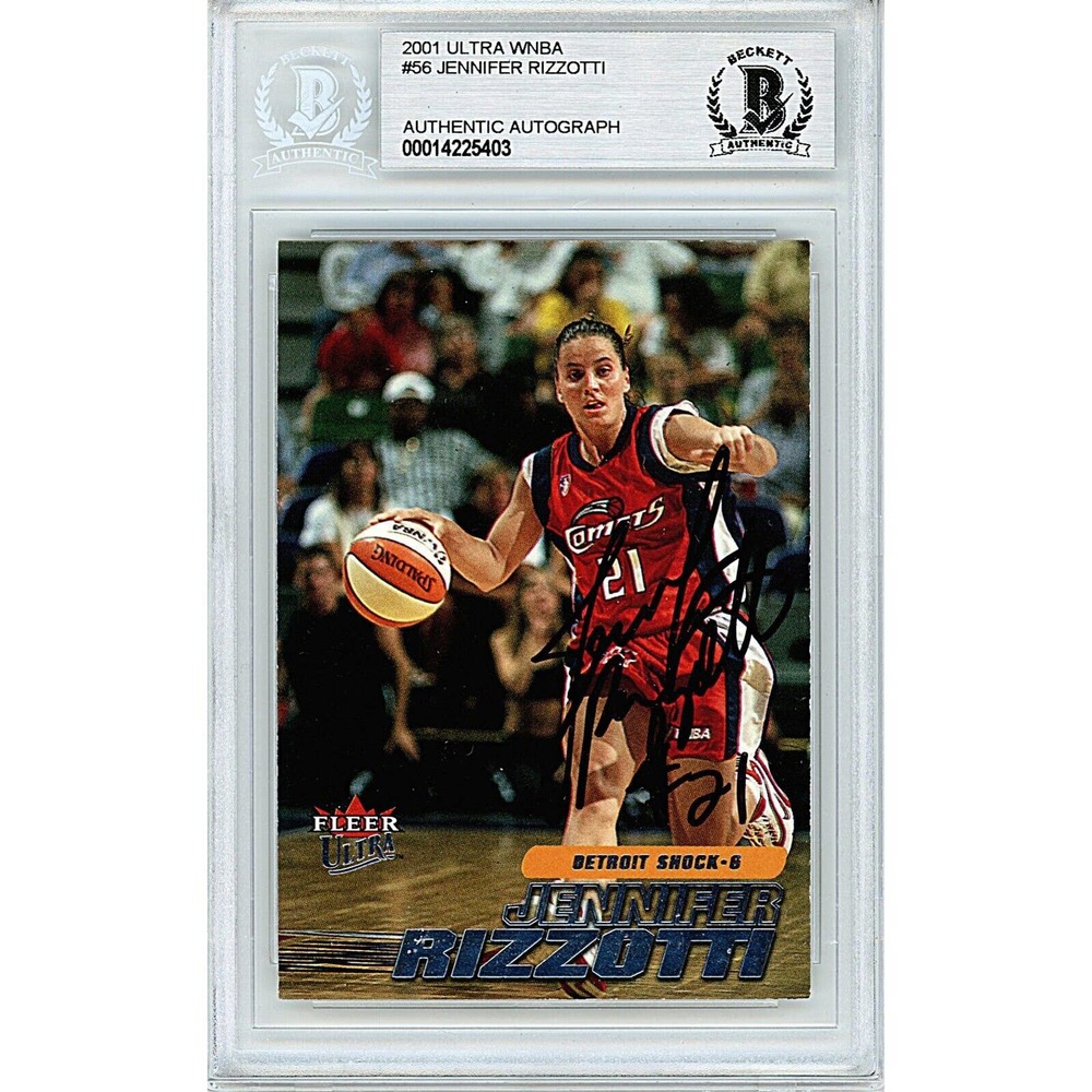 Jennifer Rizzotti Autograph Comets 2001 Ultra WNBA Basketball Card Beckett Slab
